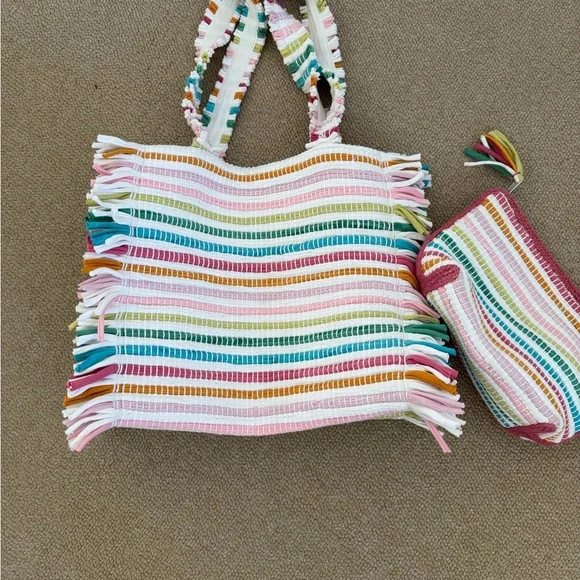 Shiraleah Multicolor Striped Tote - Picture 4 of 12